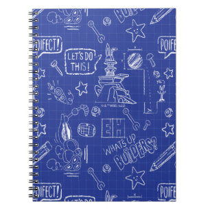 BUGS BUNNY BUILDERS™  Sketch Blueprint Pattern Notebook