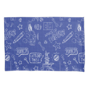 BUGS BUNNY BUILDERS™  Sketch Blueprint Pattern Pillowcase