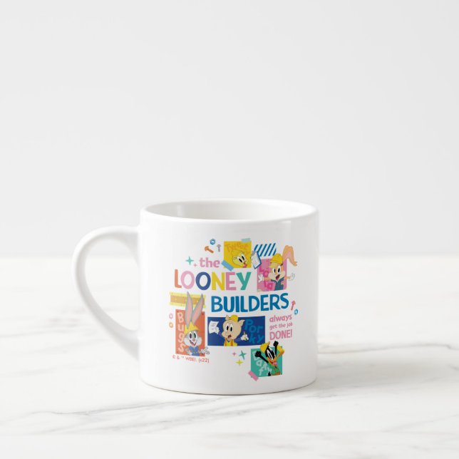 BUGS BUNNY BUILDERS™| The Looney Builders Collage Espresso Cup (Left)