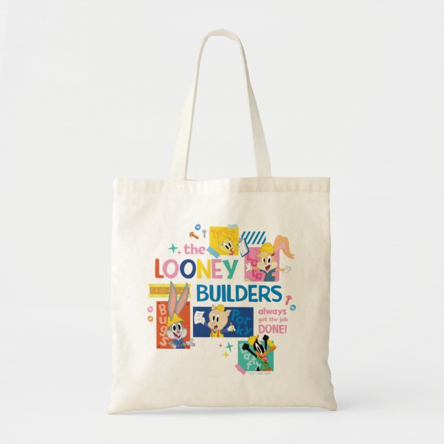 BUGS BUNNY BUILDERS™| The Looney Builders Collage Tote Bag (Front)