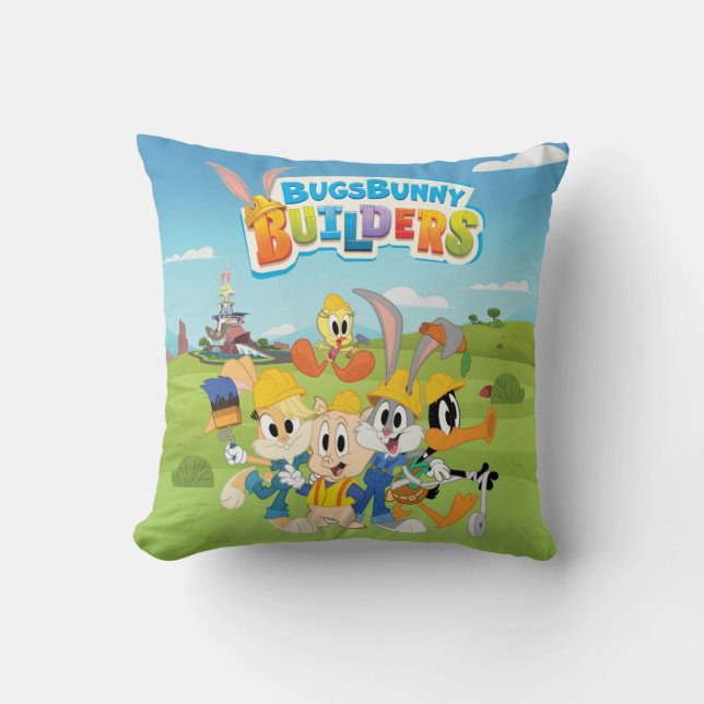BUGS BUNNY BUILDERS™| The Looney Builders Group Cushion (Front)