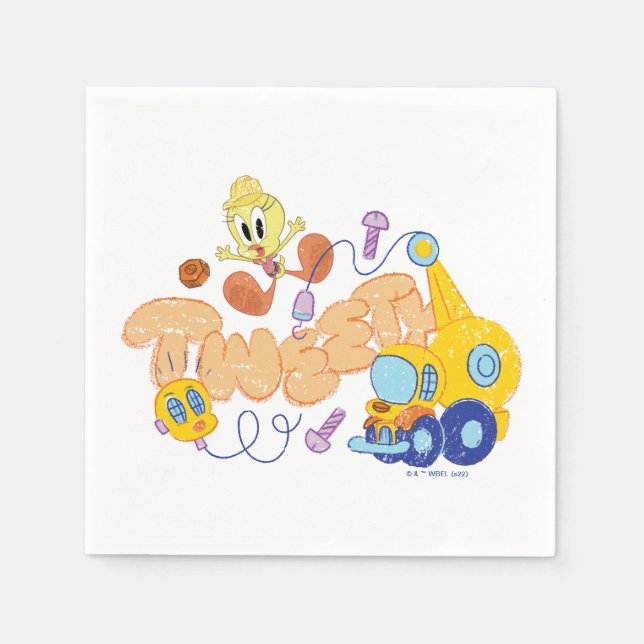 BUGS BUNNY BUILDERS™| TWEETY™ Sketch Art Napkin (Front)