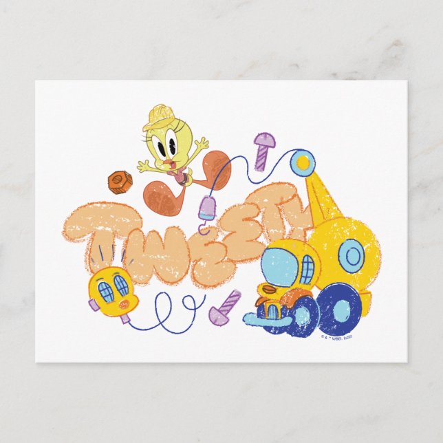BUGS BUNNY BUILDERS™| TWEETY™ Sketch Art Postcard (Front)