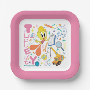 BUGS BUNNY BUILDERS™  TWEETY™ Work Tools Paper Plate