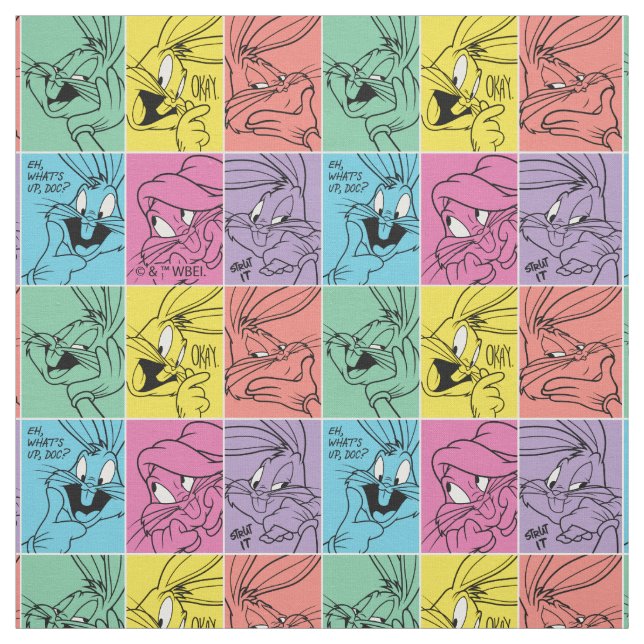 BUGS BUNNY™ Colour Block Expressions Fabric (Swatch)