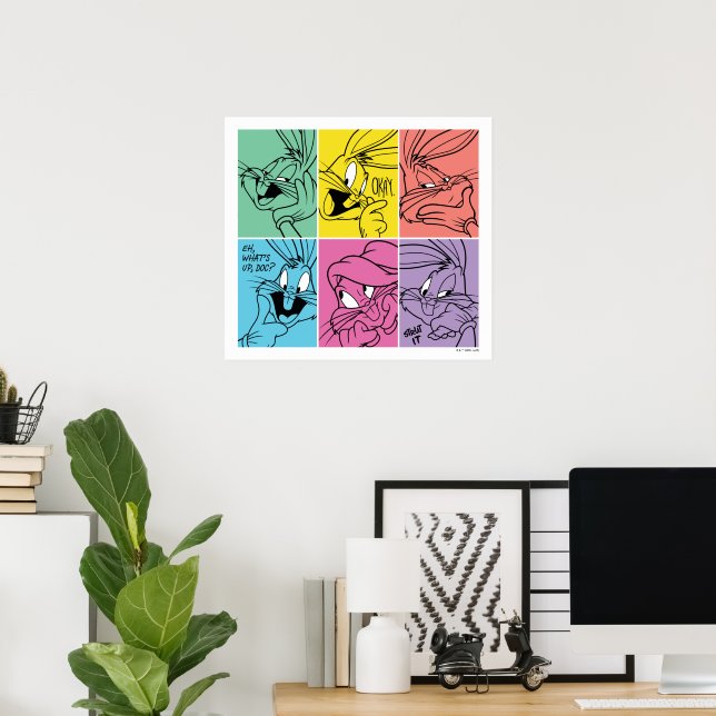 BUGS BUNNY™ Colour Block Expressions Poster (Home Office)