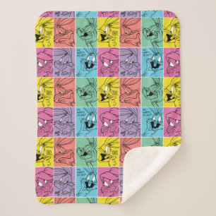BUGS BUNNY™ Colour Block Expressions Sherpa Blanket