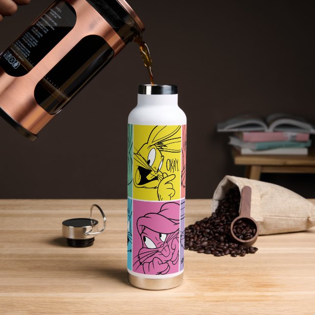 BUGS BUNNY™ Colour Block Expressions Water Bottle (Coffee)