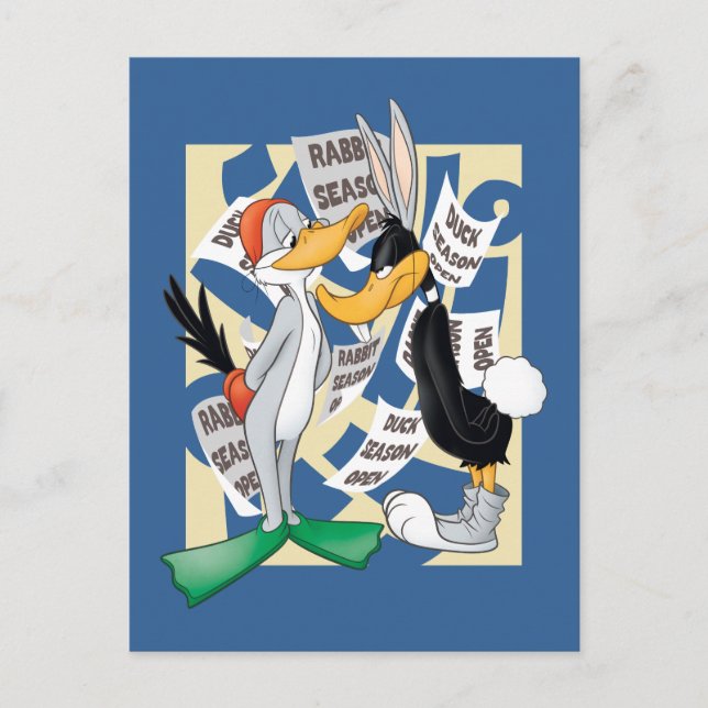 BUGS BUNNY™ & DAFFY DUCK™ Ready For Hunting Season Postcard (Front)
