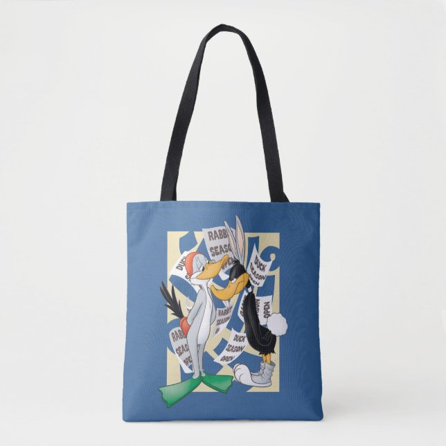 BUGS BUNNY™ & DAFFY DUCK™ Ready For Hunting Season Tote Bag (Front)
