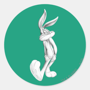 BUGS BUNNY™ Drawing Classic Round Sticker