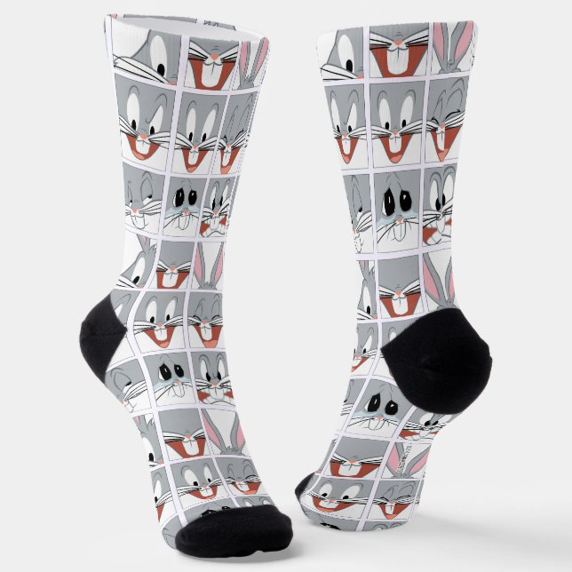 BUGS BUNNY™ Expression Blocks Socks (Angled)