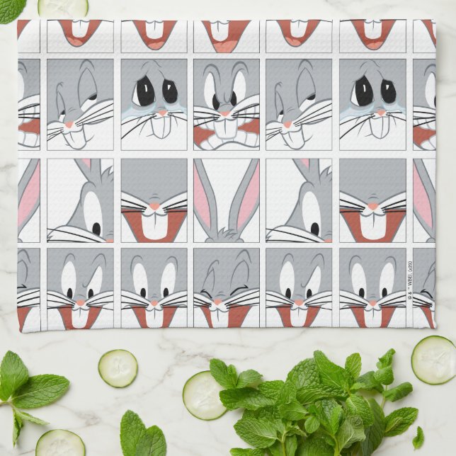 BUGS BUNNY™ Expression Blocks Tea Towel (Folded)