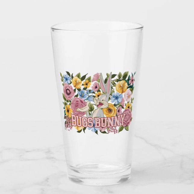 BUGS BUNNY™ Floral Embroidery Graphic Glass (Front)