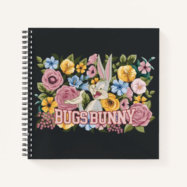 BUGS BUNNY™ Floral Embroidery Graphic Notebook (Front)