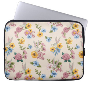 BUGS BUNNY™ Floral Embroidery Pattern Laptop Sleeve