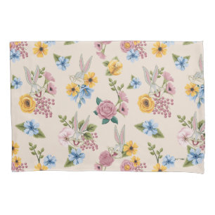 BUGS BUNNY™ Floral Embroidery Pattern Pillowcase