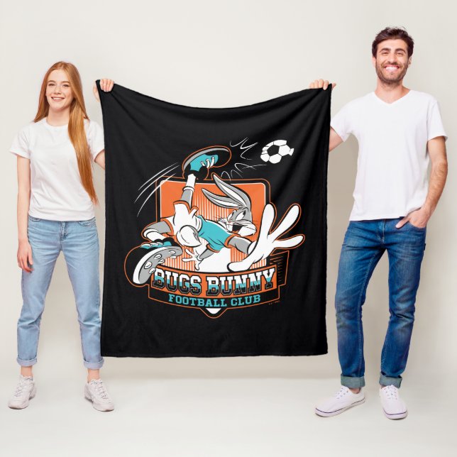 BUGS BUNNY™ Football Club Badge Fleece Blanket (In Situ)