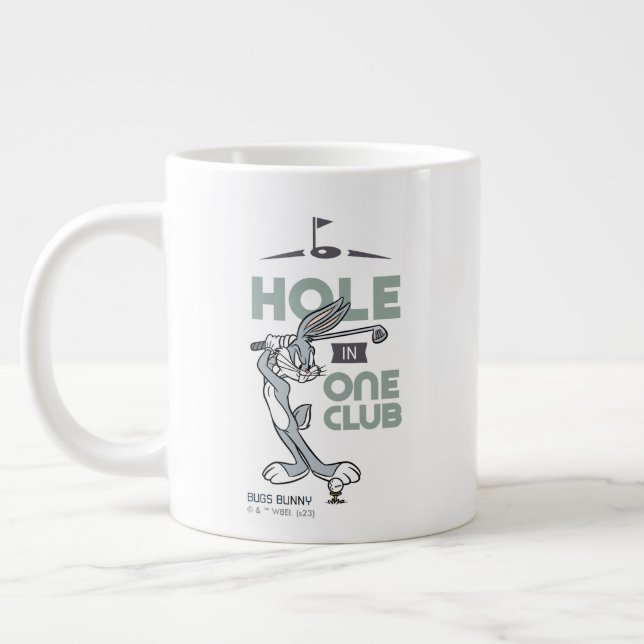 BUGS BUNNY™ Golfing - Hole in One Club Large Coffee Mug (Left)