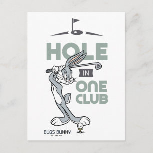 BUGS BUNNY™ Golfing - Hole in One Club Postcard