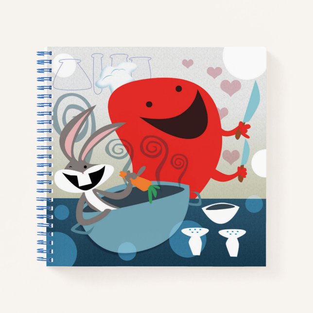BUGS BUNNY™ & Gossamer Whimsical Meal Prep Notebook (Front)