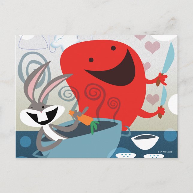 BUGS BUNNY™ & Gossamer Whimsical Meal Prep Postcard (Front)