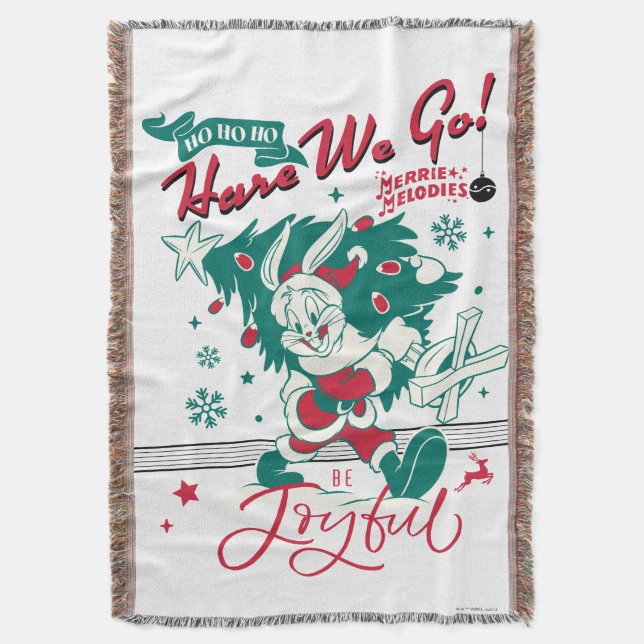 BUGS BUNNY™ - Ho Ho Ho, Hare We Go! Throw Blanket (Front Vertical)