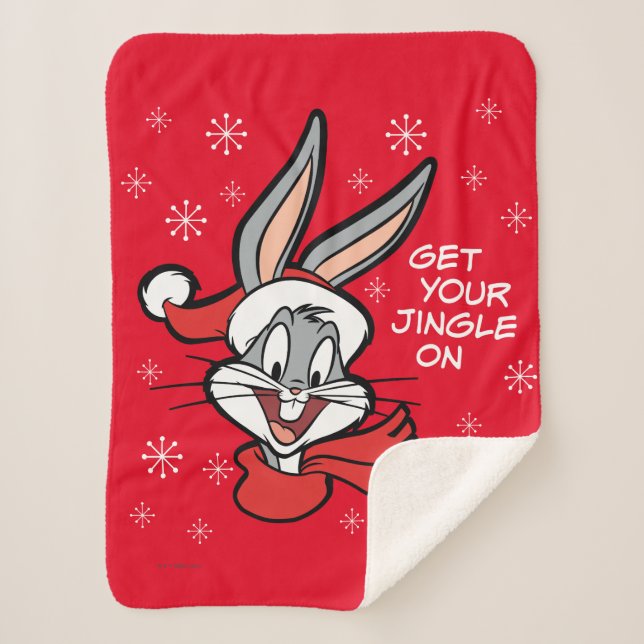 BUGS BUNNY™ Holiday Cheer Sherpa Blanket (Front)