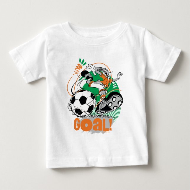 BUGS BUNNY™ Kicking Soccer Goal Baby T-Shirt (Front)