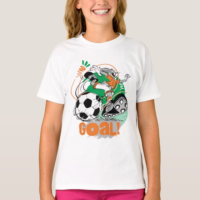 BUGS BUNNY™ Kicking Soccer Goal T-Shirt (Front)