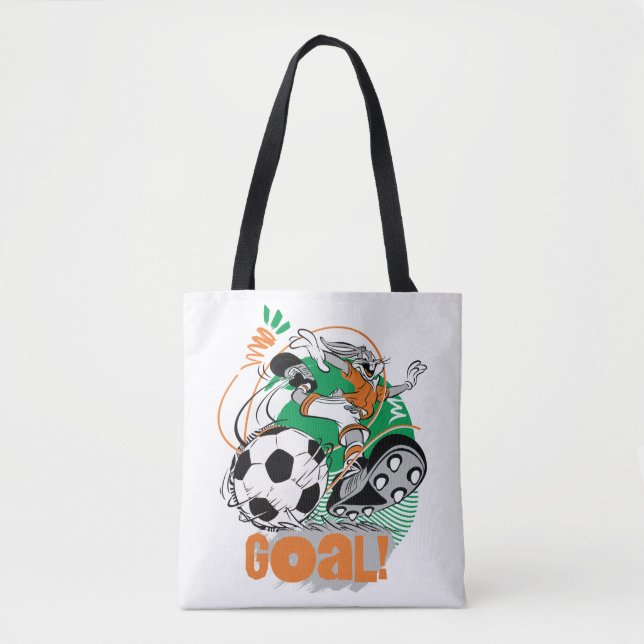 BUGS BUNNY™ Kicking Soccer Goal Tote Bag (Front)