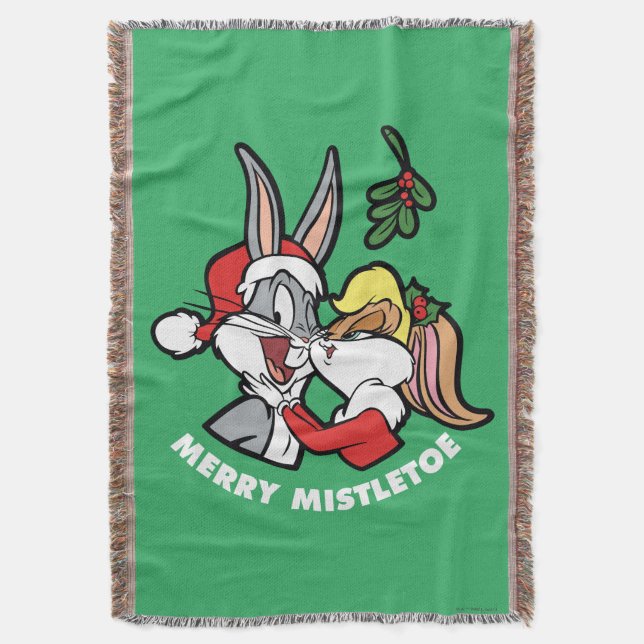 BUGS BUNNY™ & Lola "Merry Mistletoe" Throw Blanket (Front Vertical)