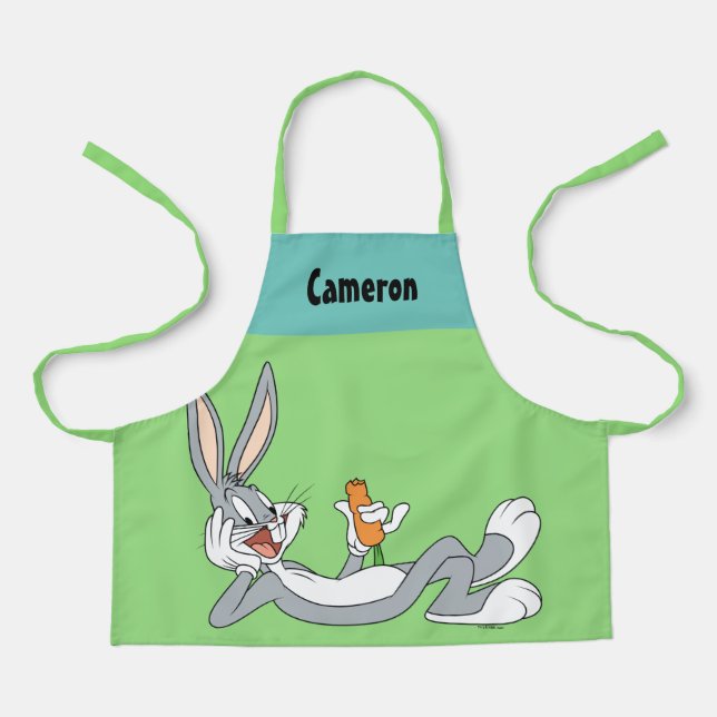 BUGS BUNNY™ Lying Down Eating Carrot Apron (Front)