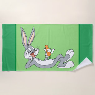 BUGS BUNNY™ Lying Down Eating Carrot Beach Towel