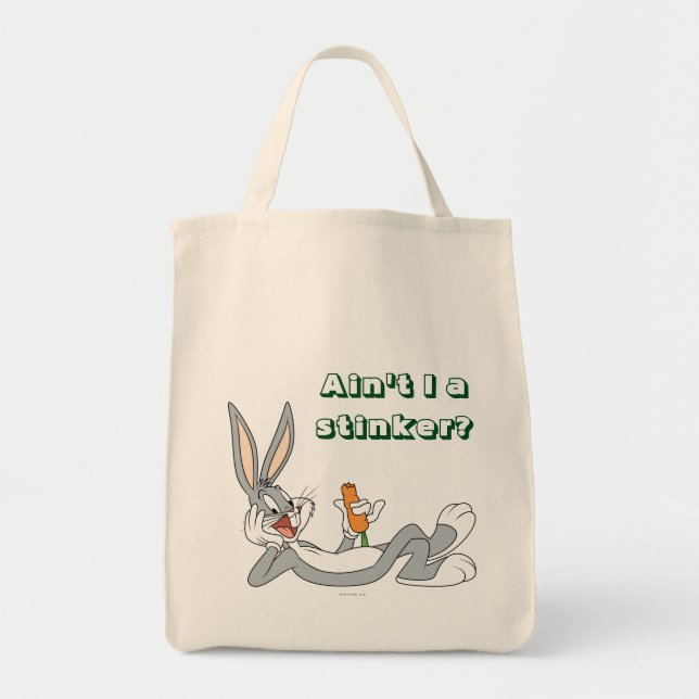 BUGS BUNNY™ Lying Down Eating Carrot Tote Bag (Front)