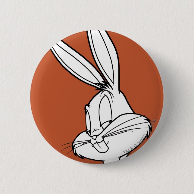 BUGS BUNNY™ Mischievous 6 Cm Round Badge (Front)