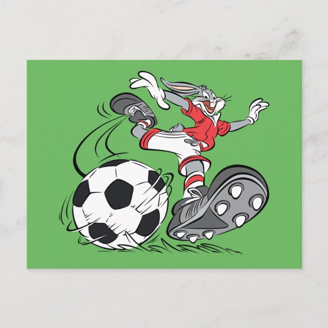 BUGS BUNNY™ Playing Soccer Postcard (Front)