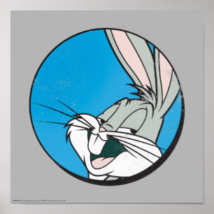 BUGS BUNNY™ Retro Blue Patch Poster