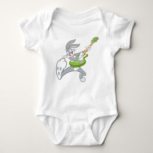 BUGS BUNNY™ Rocking On Guitar Baby Bodysuit (Front)