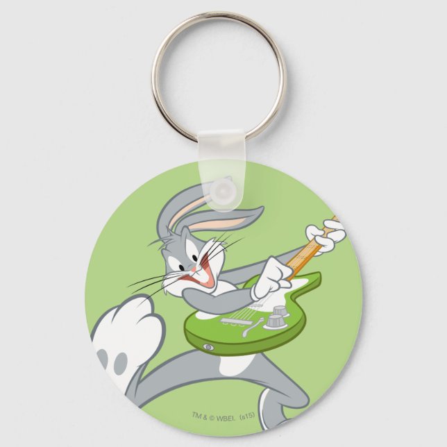 BUGS BUNNY™ Rocking On Guitar Key Ring (Front)