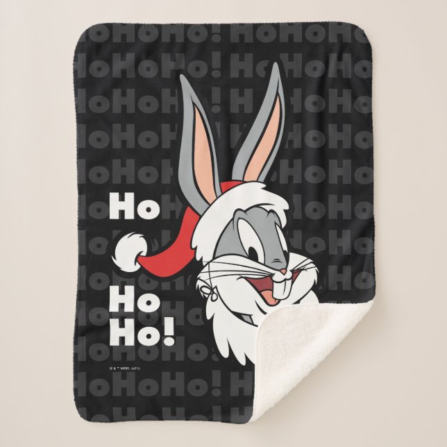 BUGS BUNNY™ Santa "Ho Ho Ho!" Sherpa Blanket (Front)