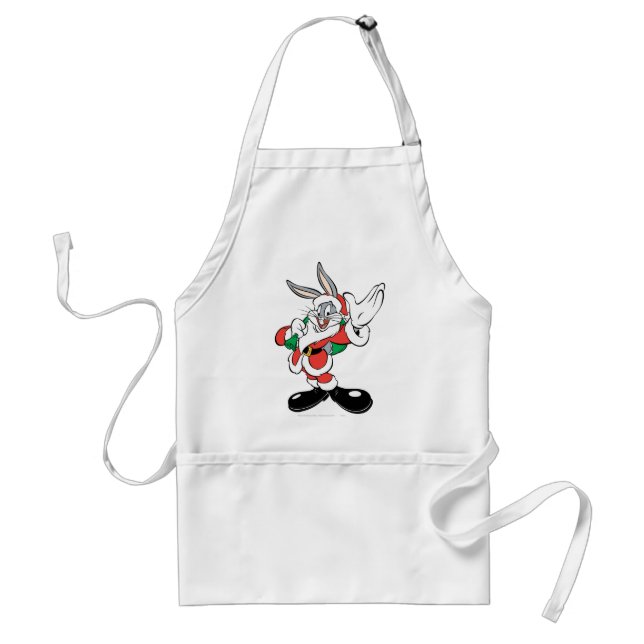 BUGS BUNNY™ Santa Waving Standard Apron (Front)