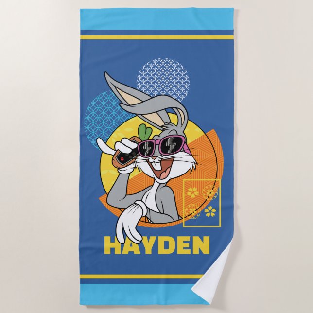 BUGS BUNNY™ Singaporean Vacation Graphic Beach Towel (Front)