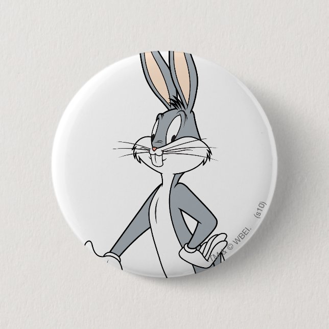 BUGS BUNNY™ Standing 6 Cm Round Badge (Front)