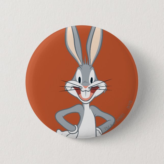 BUGS BUNNY™ Standing 6 Cm Round Badge (Front)