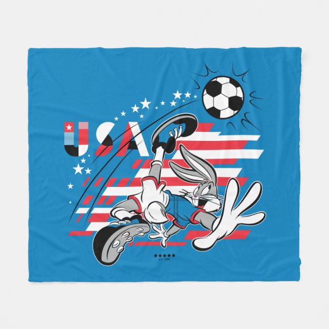 BUGS BUNNY™ Team USA Soccer Graphic Fleece Blanket (Front (Horizontal))