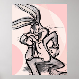 BUGS BUNNY™ Thinker Light Pink Poster