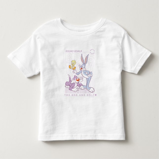 BUGS BUNNY™, TWEETY™, SYLVESTER™ Squad Goals Toddler T-Shirt (Front)