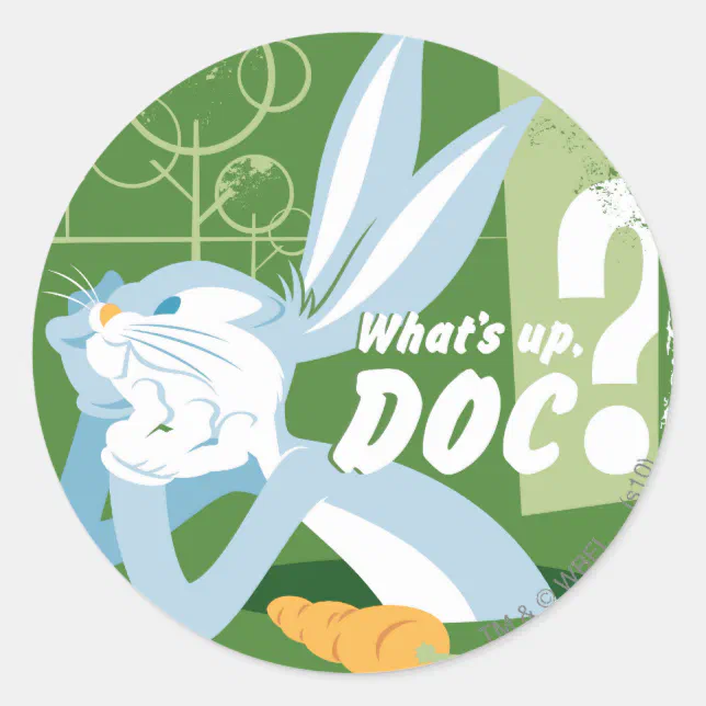 BUGS BUNNY™ What's Up, Doc? Classic Round Sticker Zazzle