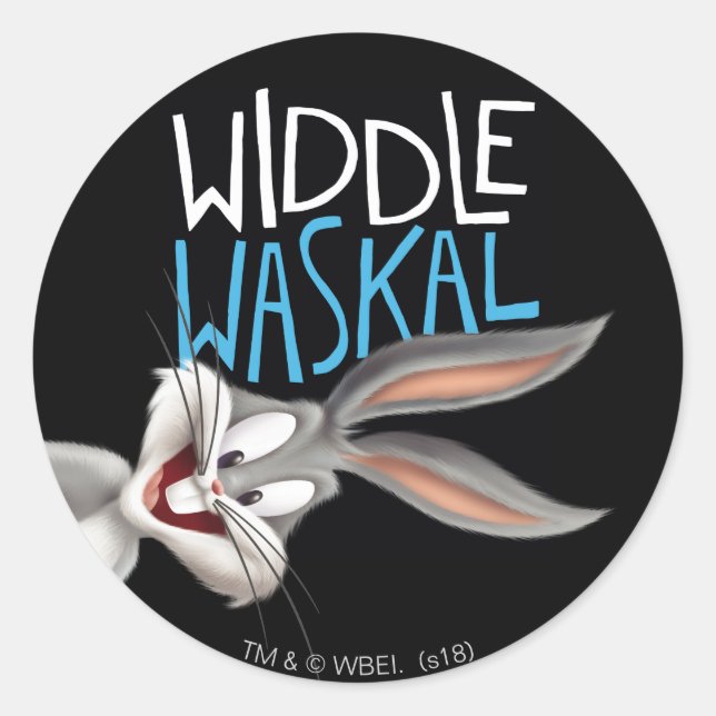 BUGS BUNNY™- Widdle Waskal Classic Round Sticker (Front)